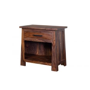 Porter Designs -  Kalispell Solid Sheesham Wood Nightstand, Natural - 04-116-04-PDU104H