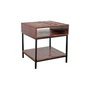 Porter Designs -  Lakewood Solid Acacia Wood End Table, Brown - 05-190-07-L003