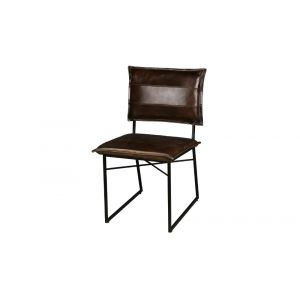 Porter Designs -  Malin Top Quality Leather Dining Chair, Dark Brown - 07-218-02-3406