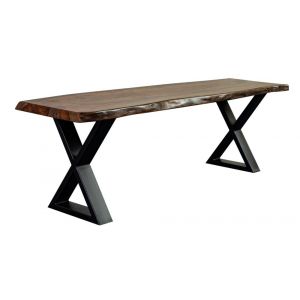 Porter Designs -  Manzanita Live Edge Solid Acacia Wood Dining Bench, Brown - 07-196-13-BN58HX-KIT