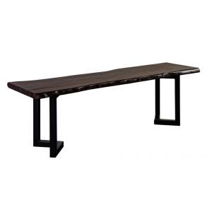 Porter Designs -  Manzanita Live Edge Solid Acacia Wood Dining Bench, Gray - 07-196-13-BN58MV-KIT