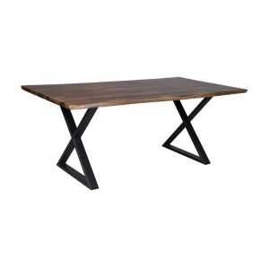 Porter Designs -  Manzanita Live Edge Solid Acacia Wood Dining Table, Brown - 07-196-01-DT82HX-KIT