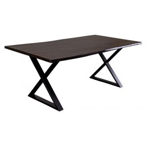 Porter Designs -  Manzanita Live Edge Solid Acacia Wood Dining Table, Gray - 07-196-01-7030X-KIT