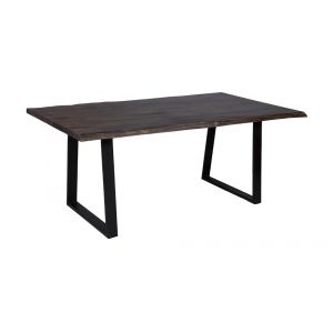 Porter Designs -  Manzanita Live Edge Solid Acacia Wood Dining Table, Gray - 07-196-01-DT82MT-KIT