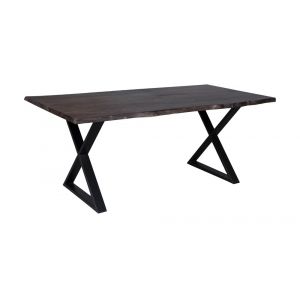 Porter Designs -  Manzanita Live Edge Solid Acacia Wood Dining Table, Gray - 07-196-01-DT82MX-KIT