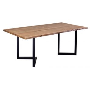 Porter Designs -  Manzanita Live Edge Solid Acacia Wood Dining Table, Natural - 07-196-01-7010V-KIT