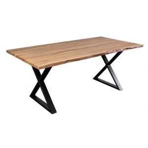 Porter Designs -  Manzanita Live Edge Solid Acacia Wood Dining Table, Natural - 07-196-01-7010X-KIT