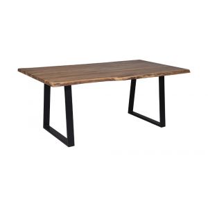 Porter Designs -  Manzanita Live Edge Solid Acacia Wood Dining Table, Natural - 07-196-01-DT82NT-KIT