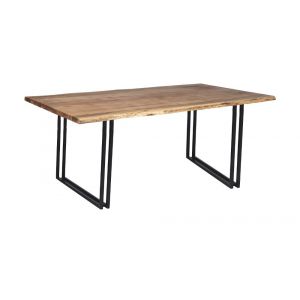 Porter Designs -  Manzanita Live Edge Solid Acacia Wood Dining Table, Natural - 07-196-01-DT82NW-KIT