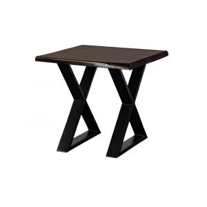 Porter Designs -  Manzanita Live Edge Solid Acacia Wood End Table, Gray - 05-196-07-2330X-KIT