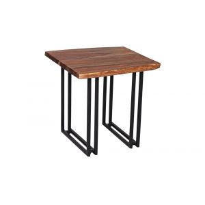 Porter Designs - Manzanita Live Edge Solid Sheesham Wood End Table, Brown - 05-196-07-2340W-KIT