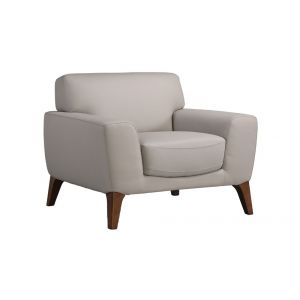 Porter Designs -  Modena Genuine Top Grain Leather Chair, Cream - 02-204-03-0194