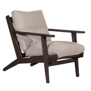 Porter Designs - Myrtle Solid Wood Accent Chair, Cream - 01-108-06-5285