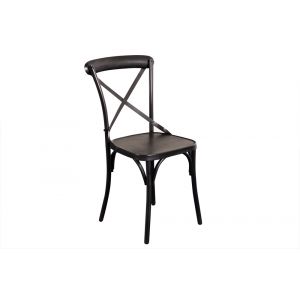 Porter Designs - Odeon Iron Metal Dining Chair, Gray - 07-196-02-5174-1