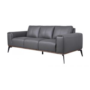 Porter Designs -  Pietro Top Grain Leather Sofa, Gray - 02-204C-01-2110