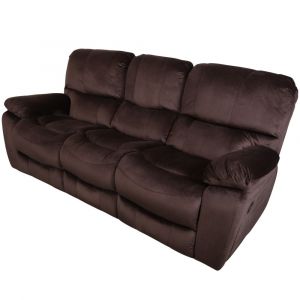 Porter Designs -  Ramsey Microfiber Reclining Sofa, Brown - 03-112C-01-6012