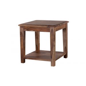 Porter Designs -  Sonora Solid Sheesham Wood End Table, Brown - 05-116-07-7742