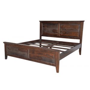 Porter Designs -  Sonora Solid Sheesham Wood King Bed, Gray - 04-116-17-7720M-KIT