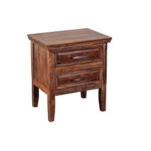 Porter Designs -  Sonora Solid Sheesham Wood Nightstand, Brown - 04-116-04-0433