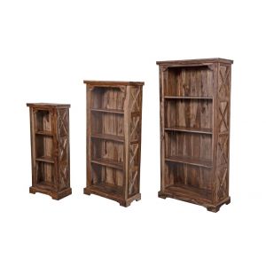 Porter Designs -  Taos Solid Sheesham Wood Bookcase, Brown - 10-116-09-PDU02H