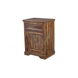 Porter Designs -  Taos Solid Sheesham Wood Nightstand, Brown - 04-196-04-9075H