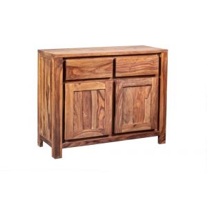 Porter Designs -  Urban Solid Sheesham Wood 2 Drawer Sideboard, Natural - 07-117-20-1422