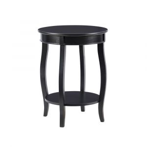 Powell Company - Black Round Table With Shelf - 528-269