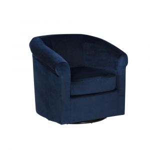 Powell Company - Bonnie Swivel Club Chair, Blue - D1209S23BLUE