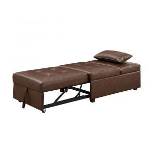 Powell Company - Boone Sofa Bed, Brown Faux Leather - D1099S17BP