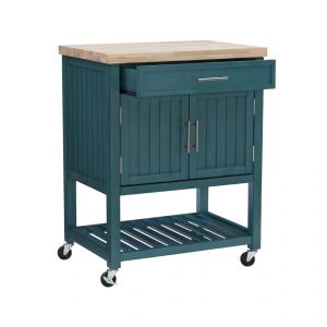 Powell Company - Conrad Teal Kitchen Cart - D1008A15T