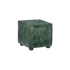 Powell Company - Decter Leather Ottoman Green - D1464S21GRN