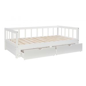 Powell Company - Hadley Storage Trundle Daybed, White - D1269Y19