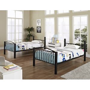 Powell Company - Heavy Metal Black Twin Over Twin Bunk Bed - 938-138