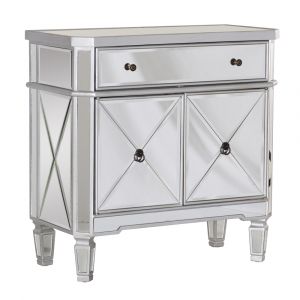 Powell Company - Mirrored 1-Drawer, 2-Door Console - 233-228
