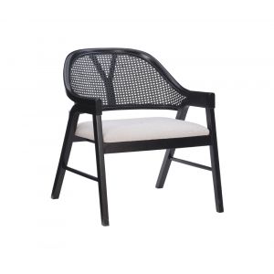 Powell Company - Nyla Dining Chair, Black/Light Beige Cushion - D1494D22AC