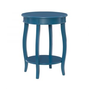 Powell Company - Teal Round Table With Shelf - 287-350