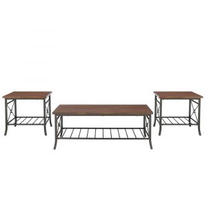 Powell Company - Verson 3pc Metal Occasional Tables, Brown - D1516LA23BRN