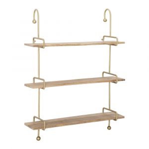 Powell Company - Wesleigh Wall Shelves Gold Metal - D1414A21GLD