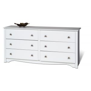 Prepac - Monterey White 6 - Drawer Dresser - WDC-6330-K