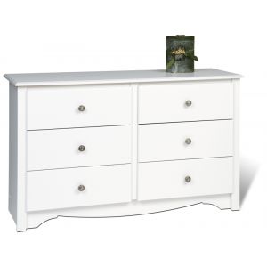 Prepac - Monterey White Youth Sized 6 - Drawer Dresser - WDC-4829