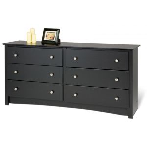 Prepac - Sonoma Black 6 - Drawer Dresser - BDC-6330-K