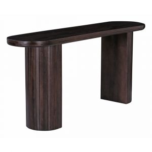 Primo International - Geneva 51 in. Brown Wood Oval Console Table - 68348