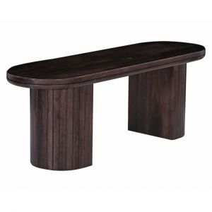 Primo International - Geneva 70 in. Brown Wood Oval Dining Bench - 68349