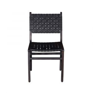 Primo International - OrsonWood and Leather Dining Chair, Black (Set of 2) - 48188