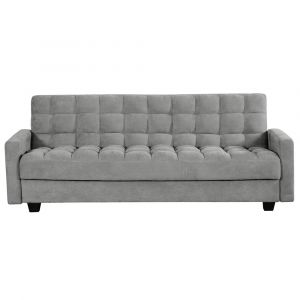 Primo International - Penelope 85 in. Grey Sleeper Sofa with Storage - 49192