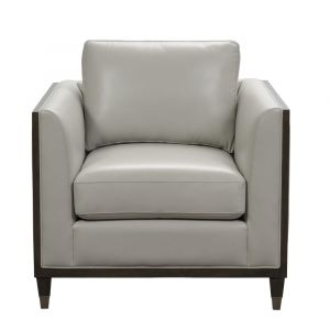 Pulaski - Addison Leather Accent Chair in Frost Grey - P907-682-1728