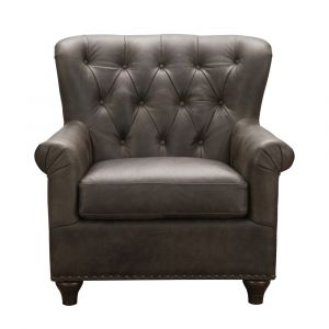 Pulaski - Charlie Tufted Leather Arm Chair in Heritage Brown - P927-682-1752