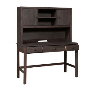 Pulaski - Granite Falls Three Drawer Kids Desk with USB Charging and Hutch in Brown - S462-414_S462-413