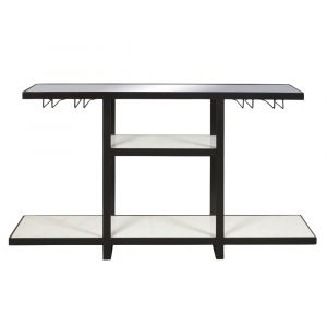 Pulaski - Industrial Metal and Marble Bar with Mirrored Top - D281-803-K1