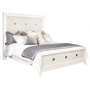 Pulaski - Melrose Queen Panel Bed with LED Lights in a White Finish - S910-BR-K1